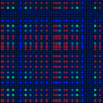 彩色像素网格图案