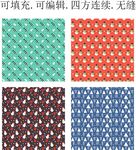 圣诞树图案   卡通雪人