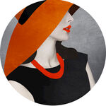 复古时尚女士的优雅装扮