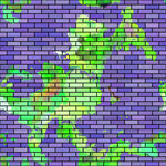 彩色马赛克砖墙图案