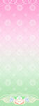 粉绿渐变爱心花纹背景图