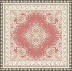 复古风粉色花纹精美地毯