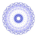 蓝白色圆形花纹图案