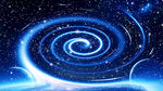 蓝色宇宙星空星球旋涡