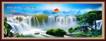 瀑布风景画