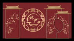 中式国潮风婚礼背景舞台