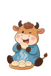 小牛欢乐吃饺子