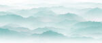 淡蓝水墨风连绵山峦背景