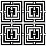 几何方形图案装饰元素