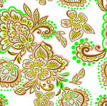 精美花卉佩斯利花纹图案