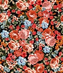 多彩花卉图案布料纹理