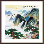方形山水画