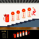 民兵楼梯楼道文化墙