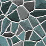 不规则拼接马赛克几何石块墙面