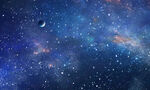 浩瀚蓝色宇宙星空背景素材