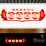 社区便民服务中心文化墙