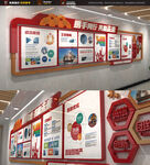 红色企业文化墙