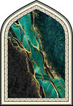 华丽拱形绿纹大理石图案