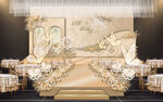 奢华金色婚礼舞台布置