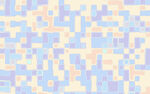像素风淡蓝黄拼接背景图