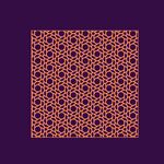 紫色背景几何图案设计