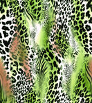 绿色豹纹斑马纹混合图案