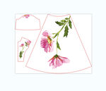 花卉图案女童裙设计图