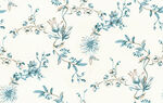 蓝白花卉图案背景纹理