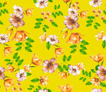 黄色花卉图案背景