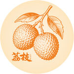 手绘荔枝插画
