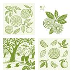 橙子园采摘田园插画图案