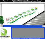 文明和谐宿舍楼梯文化墙