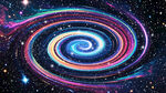唯美梦幻炫彩绚丽星空旋涡