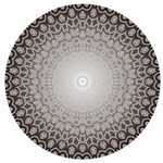 圆形黑白曼陀罗花纹图案