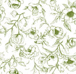 绿色花卉图案 清新雅致