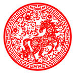 马年剪纸窗花 