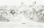 国画水墨山水