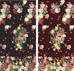 复古花卉图案布料设计