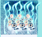 梦幻蓝调花卉图案设计