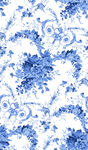 蓝白花卉图案纹理背景
