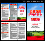 森林草原防灭火条例三折页