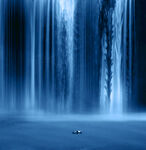 高山流水瀑布山水图