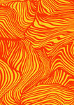 橙黄波浪纹抽象图案