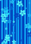 蓝色雪花条纹背景图案