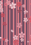 粉色条纹花卉图案背景