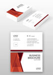 红色商务风名片