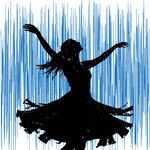 舞动的黑色剪影