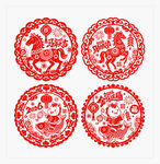 2026马年窗花玻璃贴