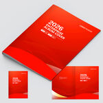 红色画册封面