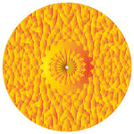 圆形黄色渐变纹理图案